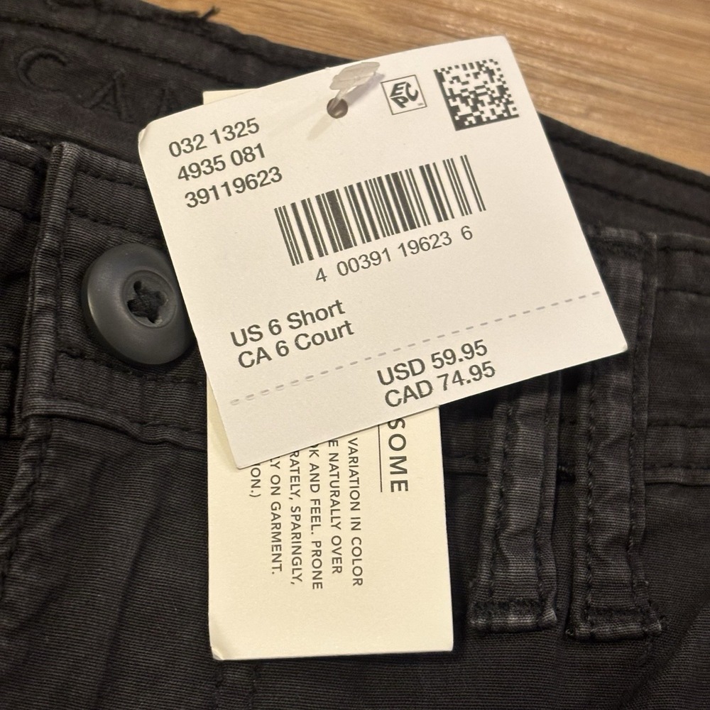 American Eagle Cargo Pants Women's 6 Short Wide Leg Black Baggy Utility Stretch - Picture 3 of 16
